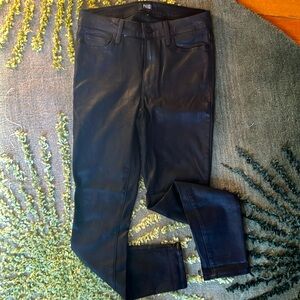 Black waxed jeans by Paige